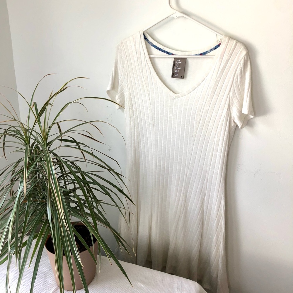 🌿 Anthropologie Dolan Left Coast Ribbed Flare Dress